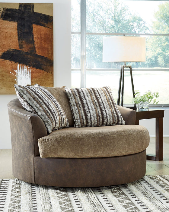 Alesbury Oversized Swivel Accent Chair - Factory Furniture Outlet Store
