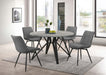 Neil 5-piece Round Dining Set Concrete and Grey image