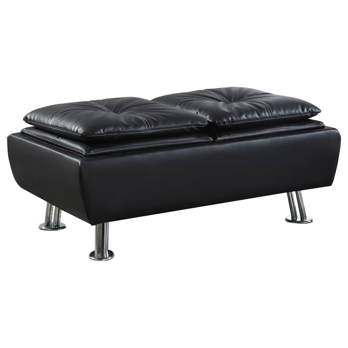 Dilleston Contemporary Black Ottoman image