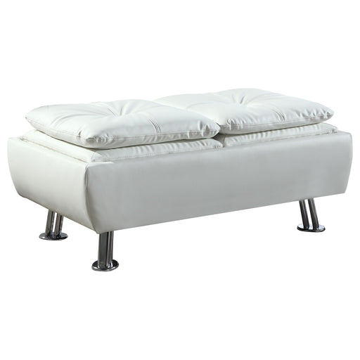 Dilleston Contemporary White Ottoman image