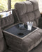 Acieona Reclining Sofa with Drop Down Table - Factory Furniture Outlet Store