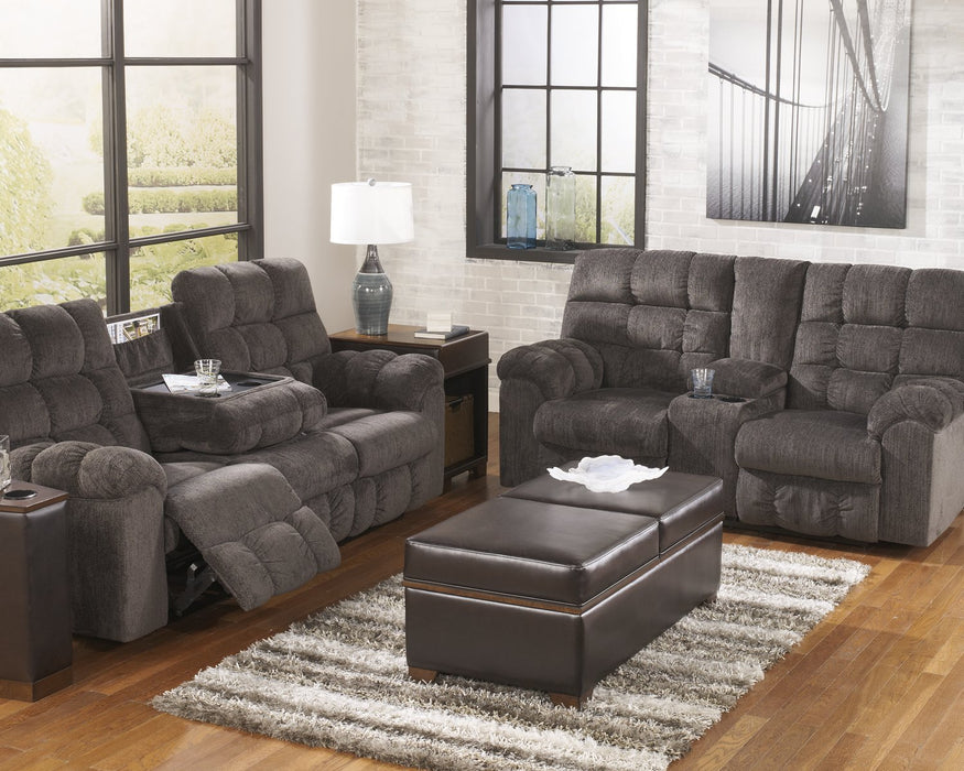 Acieona Reclining Sofa with Drop Down Table - Factory Furniture Outlet Store