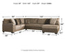 Abalone 3-Piece Sectional with Chaise - Factory Furniture Outlet Store