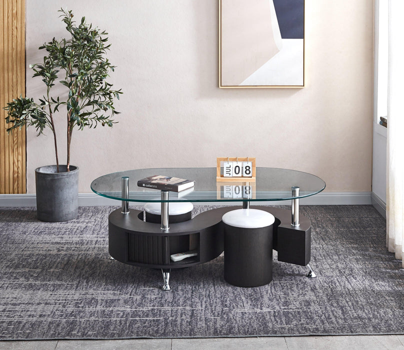 CT282 COFFEE TABLE WITH 2 STOOLS