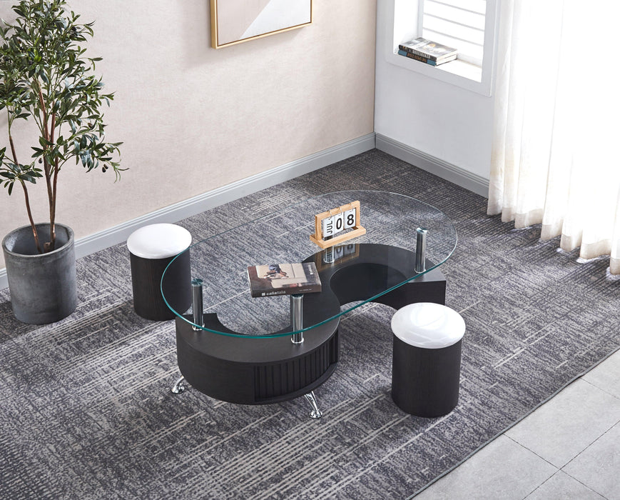 CT282 COFFEE TABLE WITH 2 STOOLS