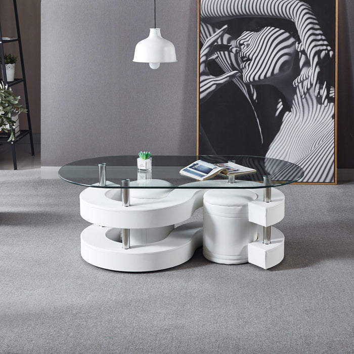 CT255 COFFEE TABLE WITH 2 STOOLS