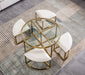 CT1029G COFFEE TABLE WITH 4 STOOLS image