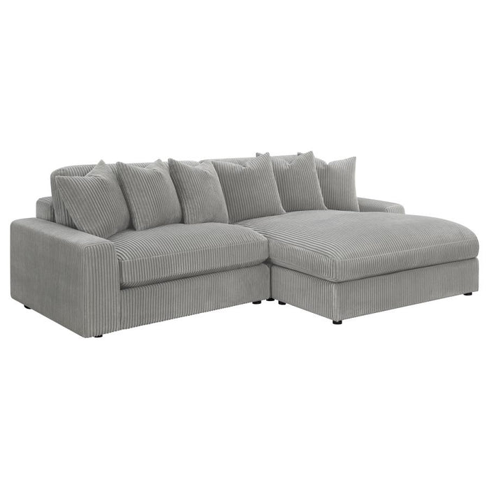 Blaine Upholstered Reversible Sectional Fog - Factory Furniture Outlet Store