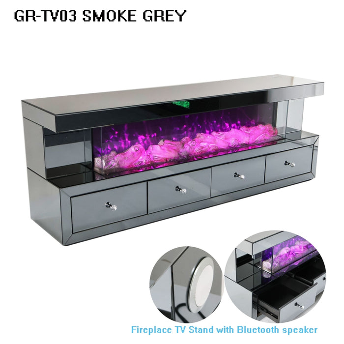 GR- TV03 BLUETOOTH TV STAND WITH FIREPLACE