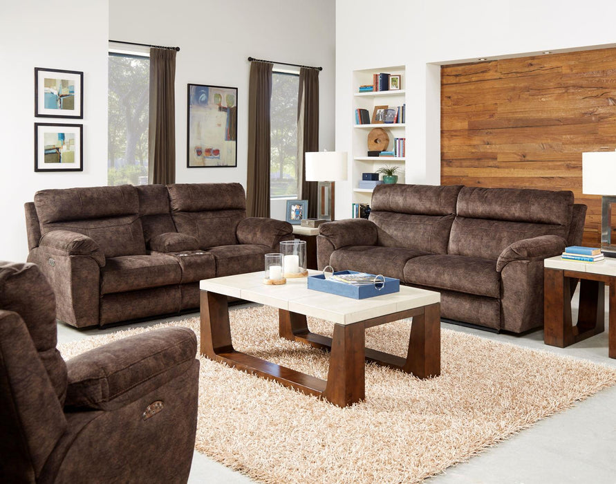 Catnapper Sedona Power Headrest w/Lumbar Lay Flat Reclining Sofa in Mocha 762221 - Factory Furniture Outlet Store