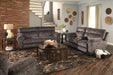 Catnapper Sedona Power Headrest w/Lumbar Lay Flat Reclining Sofa in Smoke 762221 - Factory Furniture Outlet Store