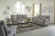Catnapper Furnture Sadler Lay Flat Reclining Console Loveseat in Mica - Factory Furniture Outlet Store