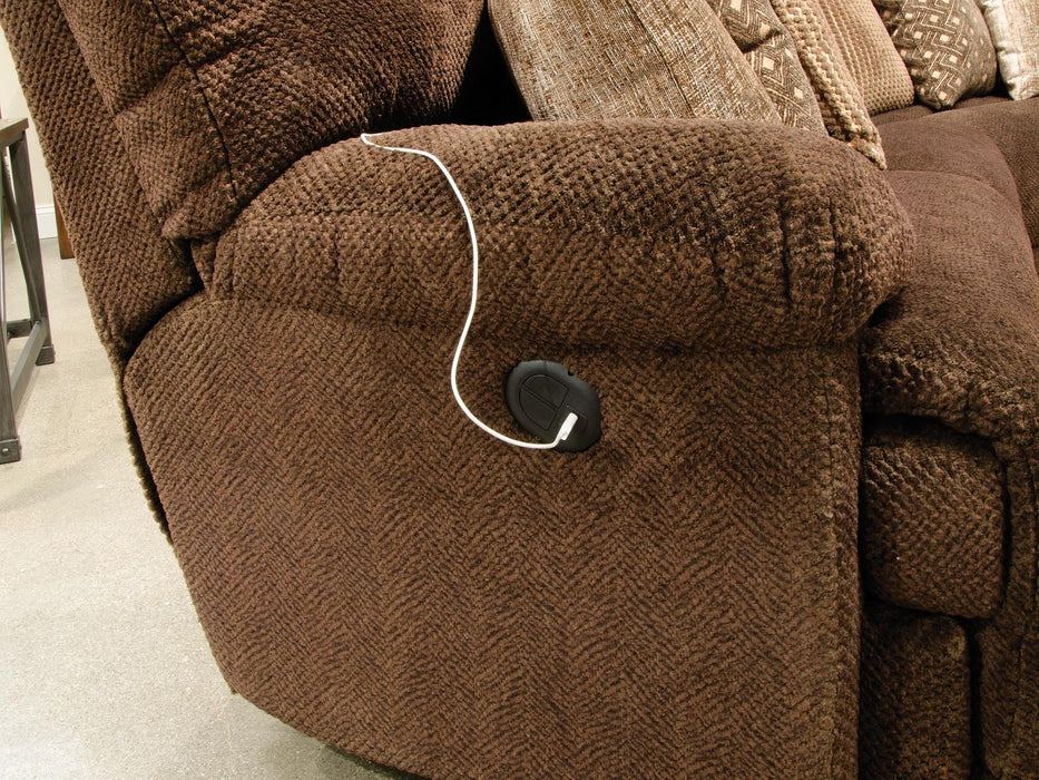 Catnapper Furniture Lay Flat Right Side Facing  Recliner in Chocolate - Factory Furniture Outlet Store
