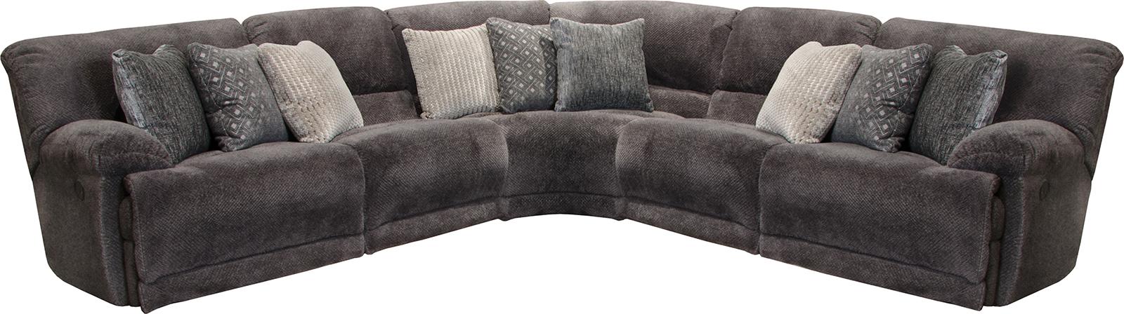 Catnapper Furniture Burbank 5pc Sectional in Smoke - Factory Furniture Outlet Store