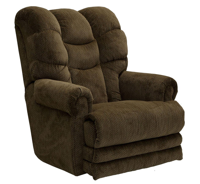 Catnapper Malone Lay Flat Recliner with Extended Ottoman in Truffle