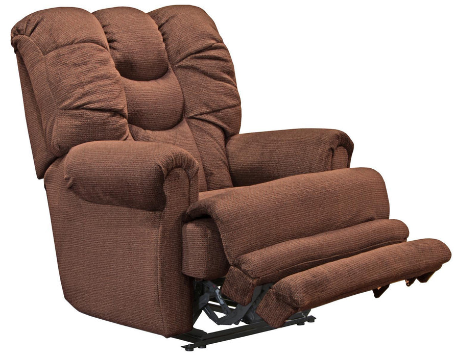 Catnapper Malone Power Lay Flat Recliner with Extended Ottoman in Merlot