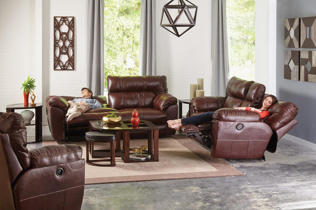 Catnapper Milan Power Lay Flat Reclining Sofa in Walnut 64341 - Factory Furniture Outlet Store