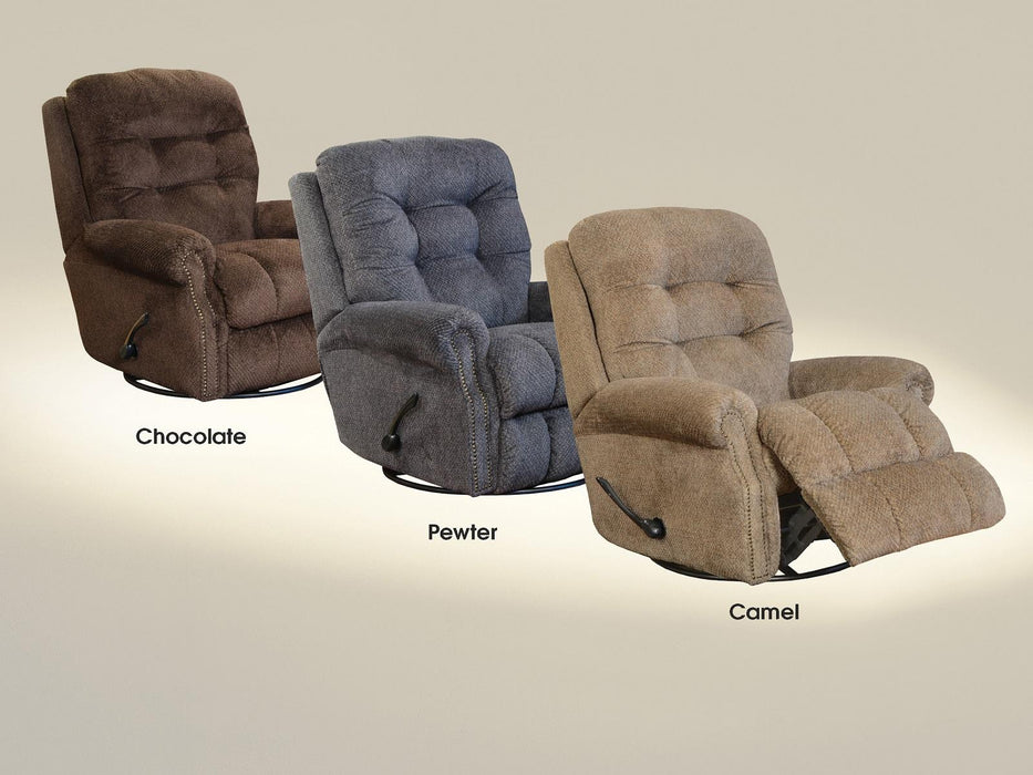 Catnapper Furniture Norwood Swivel Glider Recliner in Pewter - Factory Furniture Outlet Store