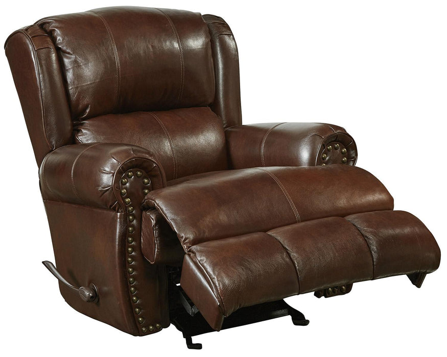 Catnapper Duncan Deluxe Glider Recliner in Walnut - Factory Furniture Outlet Store