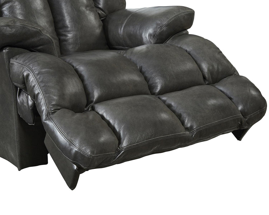 Catnapper Victor Power Lay Flat Chaise Recliner in Steel - Factory Furniture Outlet Store