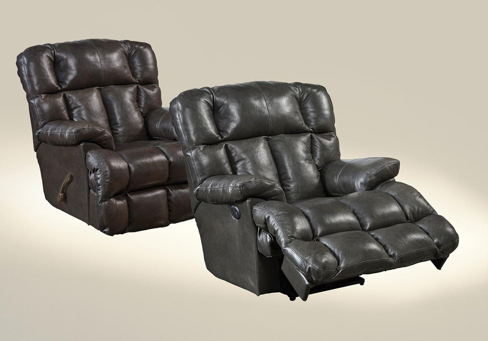 Catnapper Victor Chaise Rocker Recliner in Chocolate - Factory Furniture Outlet Store