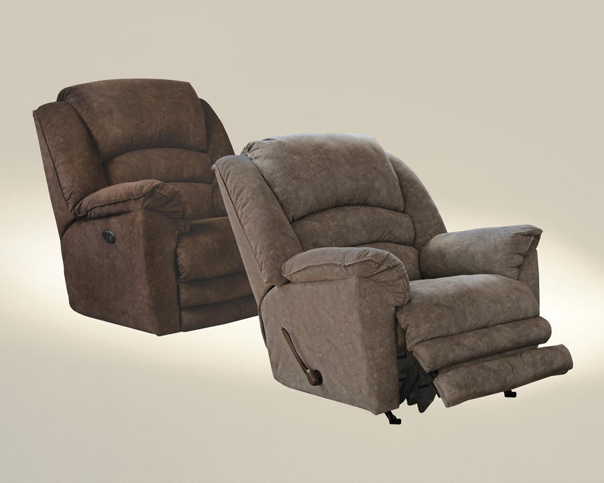 Catnapper Rialto Power Lay Flat Recliner in Steel 64775-7 - Factory Furniture Outlet Store