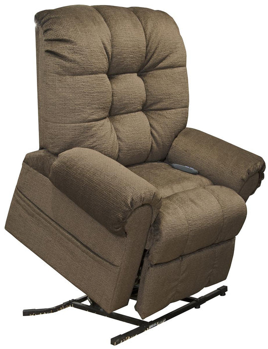Catnapper Furniture Omni Power Lift Chaise Recliner in Truffle - Factory Furniture Outlet Store