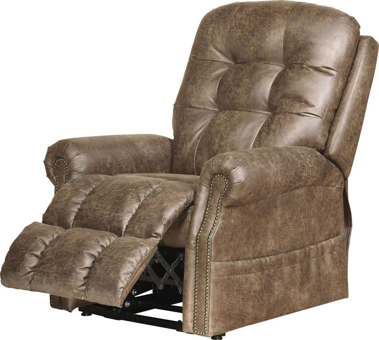 Catnapper Furniture Ramsey Power Lift Lay Flat Recliner w/ Heat & Massage in Silt