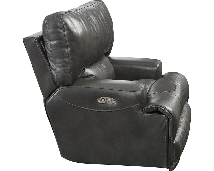 Catnapper Wembley Lay Flat Recliner in Steel - Factory Furniture Outlet Store