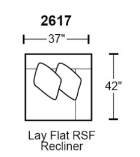 Catnapper McPherson Lay Flat RSF Recliner in Buff 2617 image