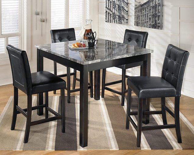 Maysville Counter Height Dining Table and Bar Stools (Set of 5) - Factory Furniture Outlet Store