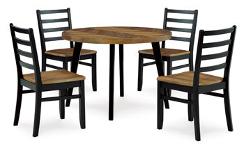 Blondon Dining Table and 4 Chairs (Set of 5) - Factory Furniture Outlet Store