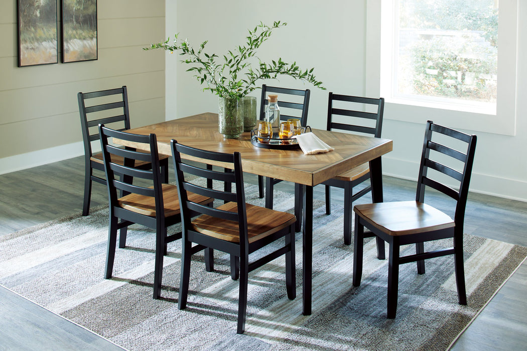 Blondon Dining Table and 6 Chairs (Set of 7) - Factory Furniture Outlet Store