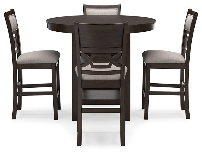 Langwest Counter Height Dining Table and 4 Barstools (Set of 5) - Factory Furniture Outlet Store