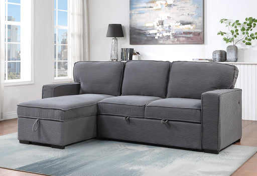 U0203 LIGHT GREY REVERISBLE PULL OUT SOFA BED image