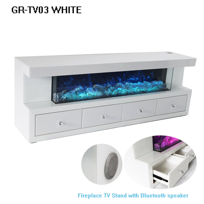 GR- TV03 BLUETOOTH TV STAND WITH FIREPLACE