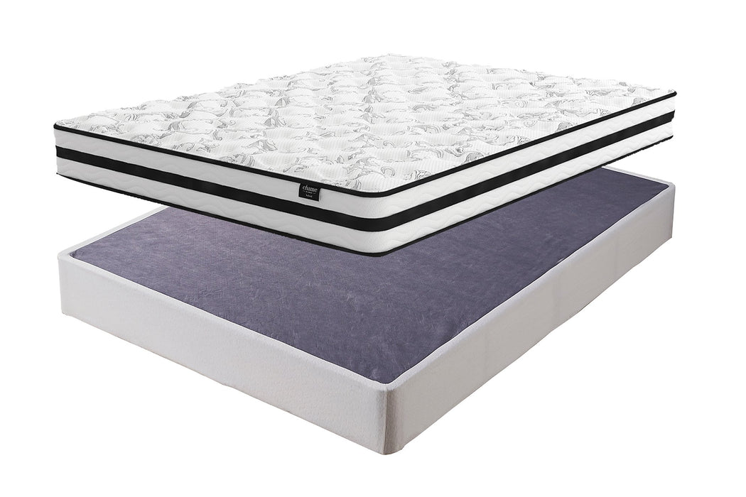 8 Inch Chime Innerspring Mattress Set - Factory Furniture Outlet Store