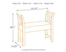 Abbonto Accent Bench - Factory Furniture Outlet Store