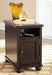 Barilanni Chairside End Table with USB Ports & Outlets - Factory Furniture Outlet Store