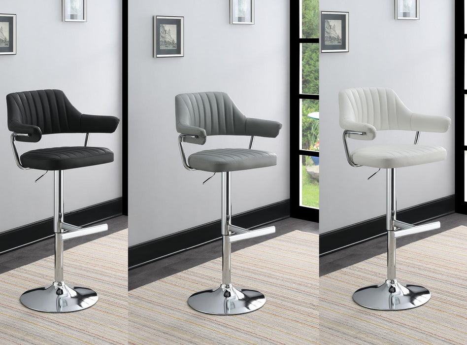 Annabelle GRAY LEATHER PU BAR STOOL - ST125-GRY image