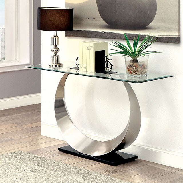 ORLA II Satin Plated/Black Sofa Table image