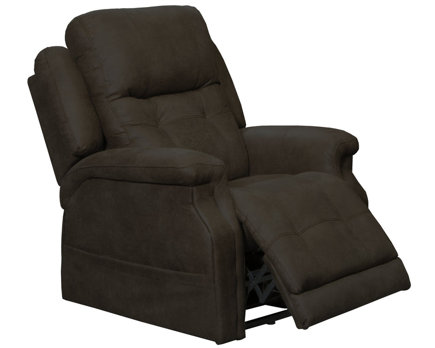 Catnapper Furniture Haywood Power Headrest Power Lift Lay Flat Recliner w/ Heat & Massage in Chocolate image