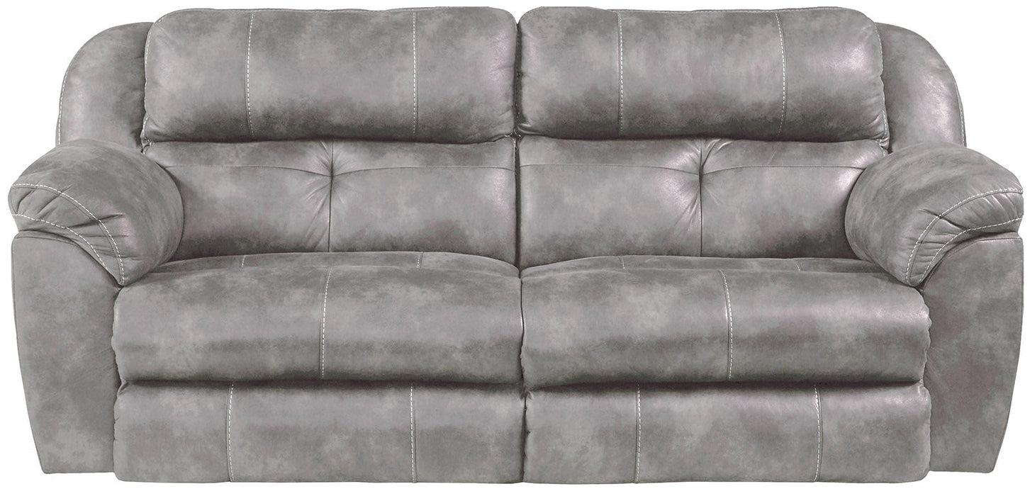 Catnapper Ferrington Power Headrest w/ Lumbar Power Lay Flat Reclining Sofa in Steel image
