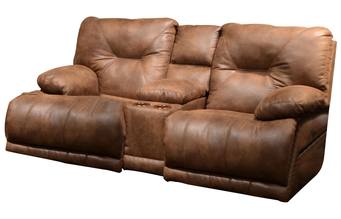 Catnapper Voyager Lay Flat Reclining Console Loveseat in Elk image