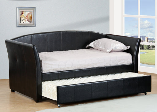 DARK BROWN DAY BED WITH TRUNDLE - B902