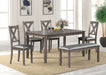 TABLE AND 4 CHAIRS AND BENCH - D229-6