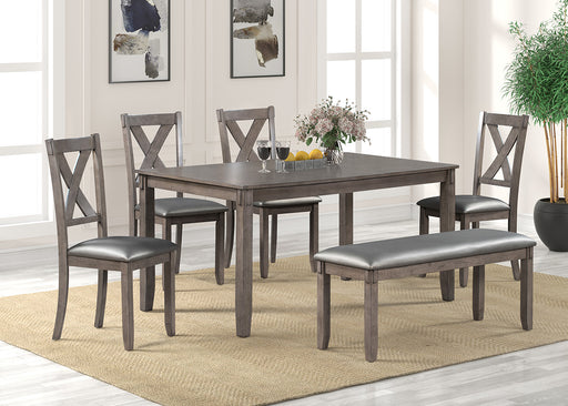 TABLE AND 4 CHAIRS AND BENCH - D229-6