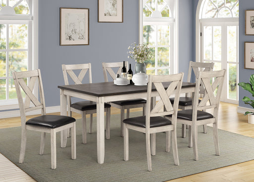TABLE AND 6 X SIDE CHAIRS - D254-7