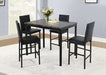 PUB TABLE AND 4 X PUB CHAIRS - D394-5