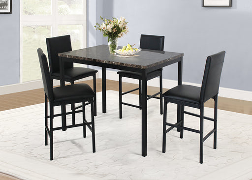 PUB TABLE AND 4 X PUB CHAIRS - D394-5